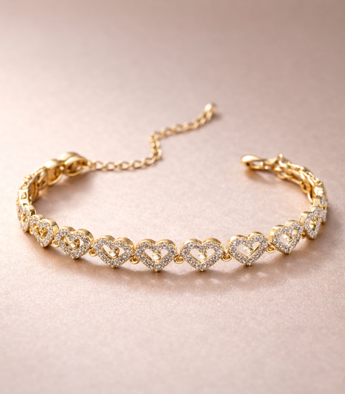 Designer Gold Plated Chain Bracelet for Women